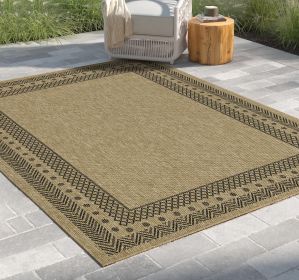 Earth GC_NTL1006 Jute/Black 7 ft. 10 in. x 10 ft. 3 in. Indoor/Outdoor Area Rug